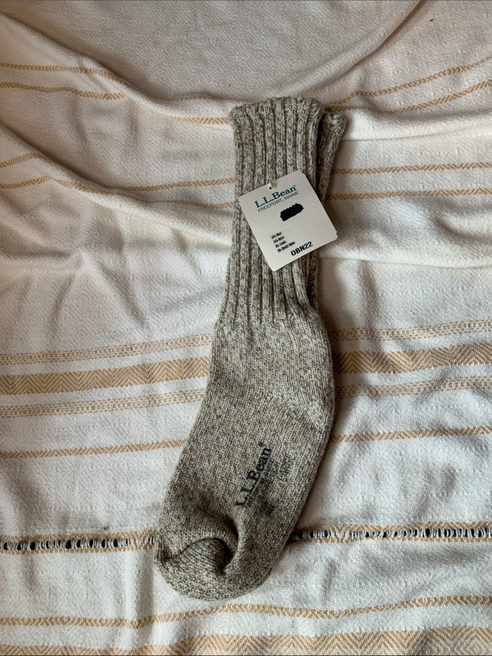 L.L. Bean Wool Stretch Socks Size Large